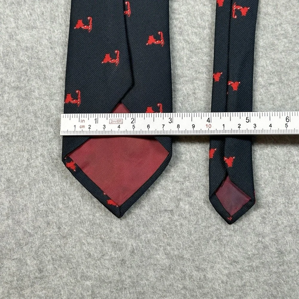 Vintage Cape‎ Cod Novelty Necktie Navy Blue Red Mens Classic Dress Tie 56x3in
